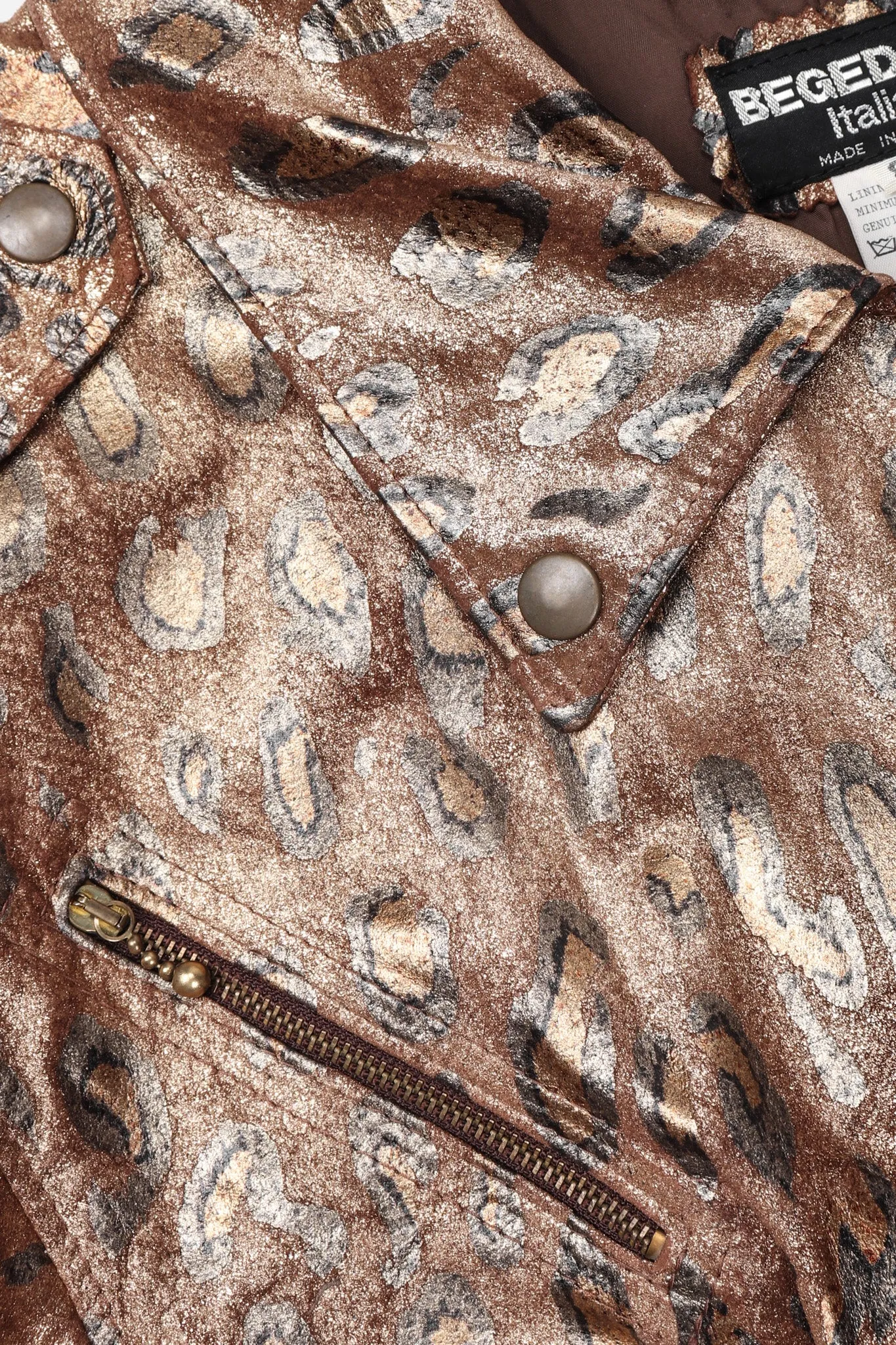 Metallic Animal Moto Jacket