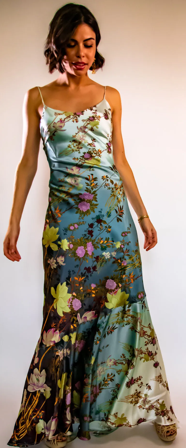Midnight Long Cami Dress Blue