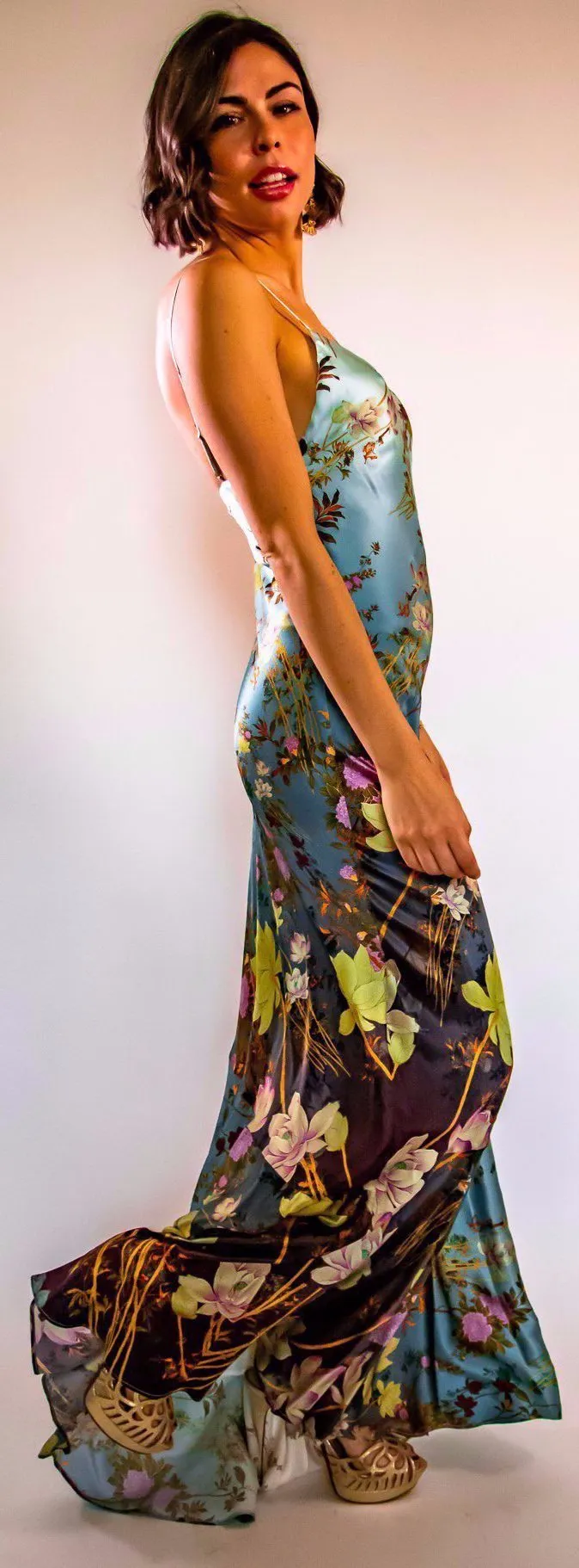 Midnight Long Cami Dress Blue