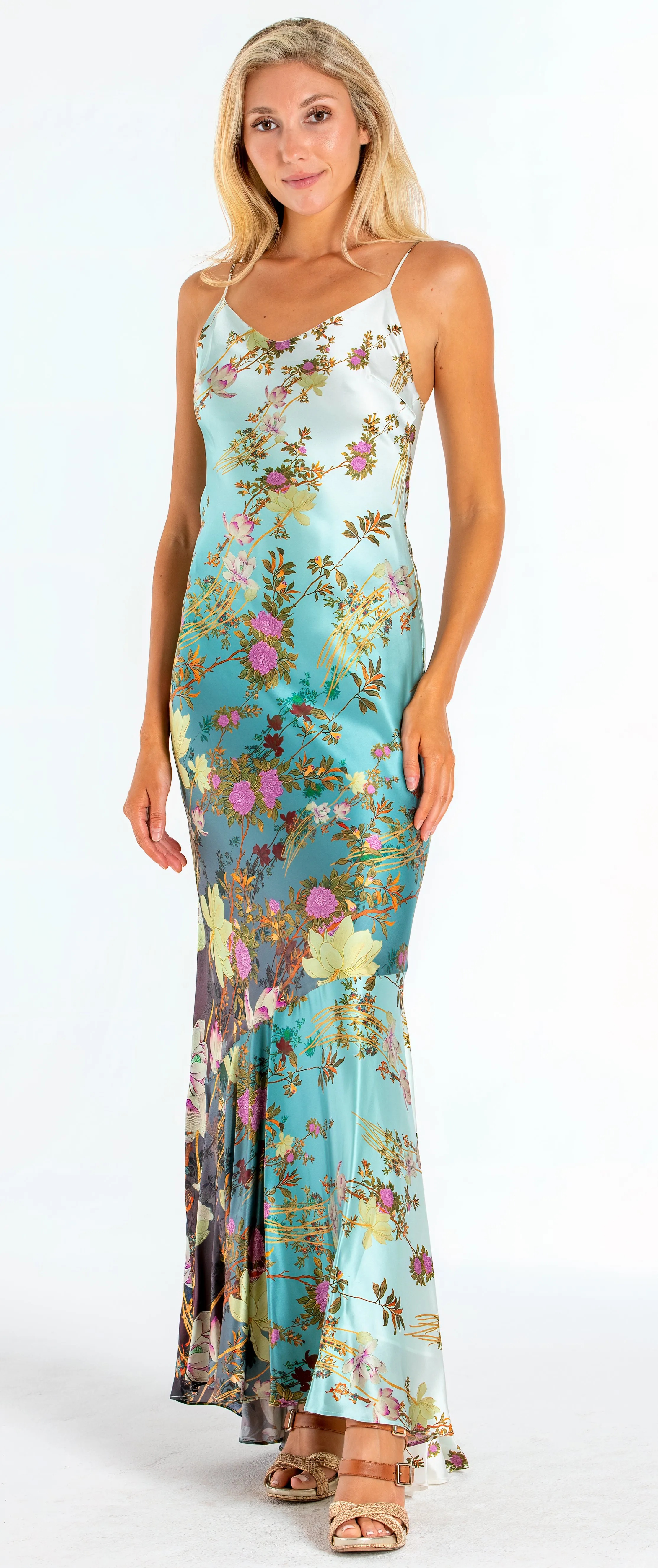 Midnight Long Cami Dress Blue