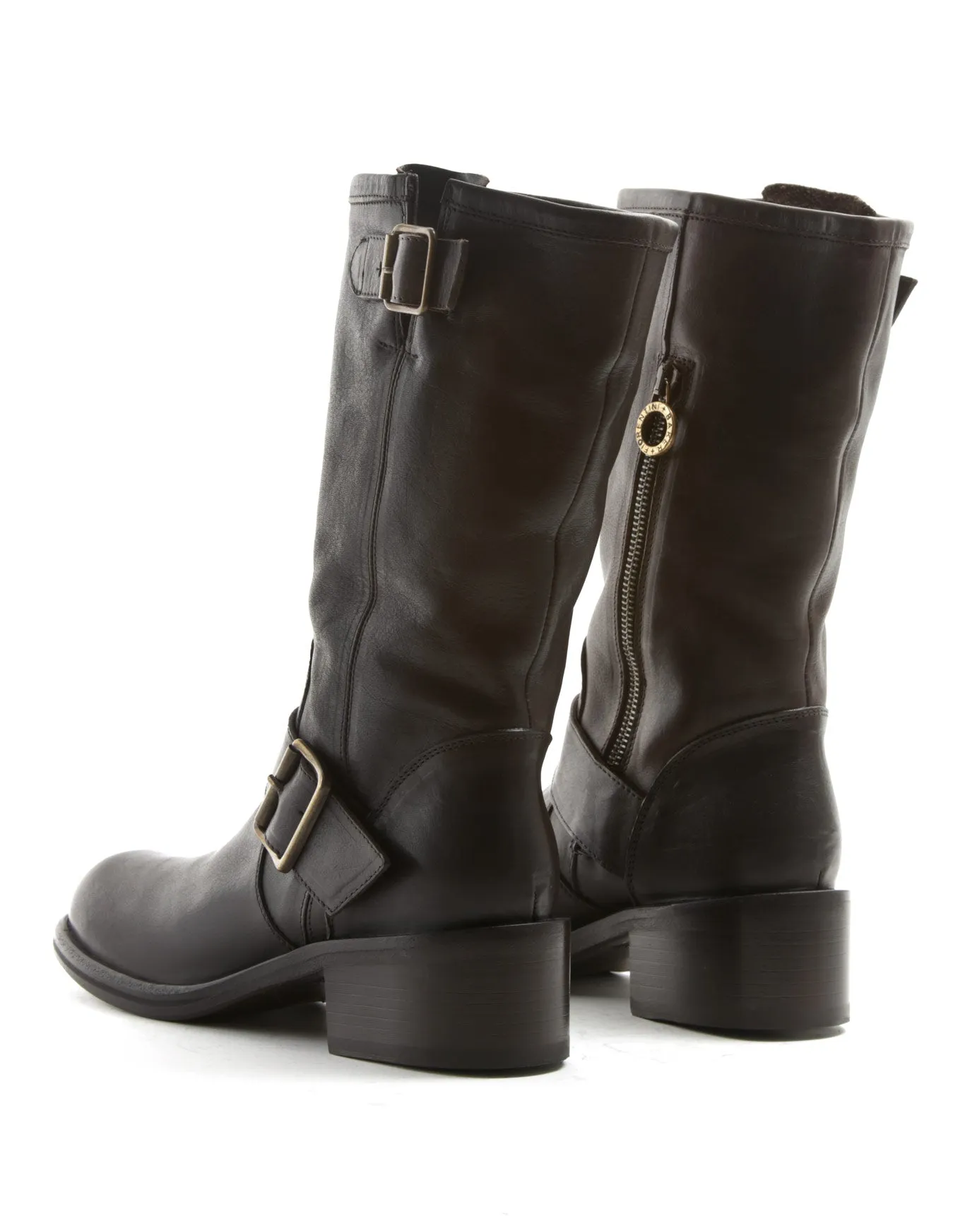 MIK Brown Leather Boots