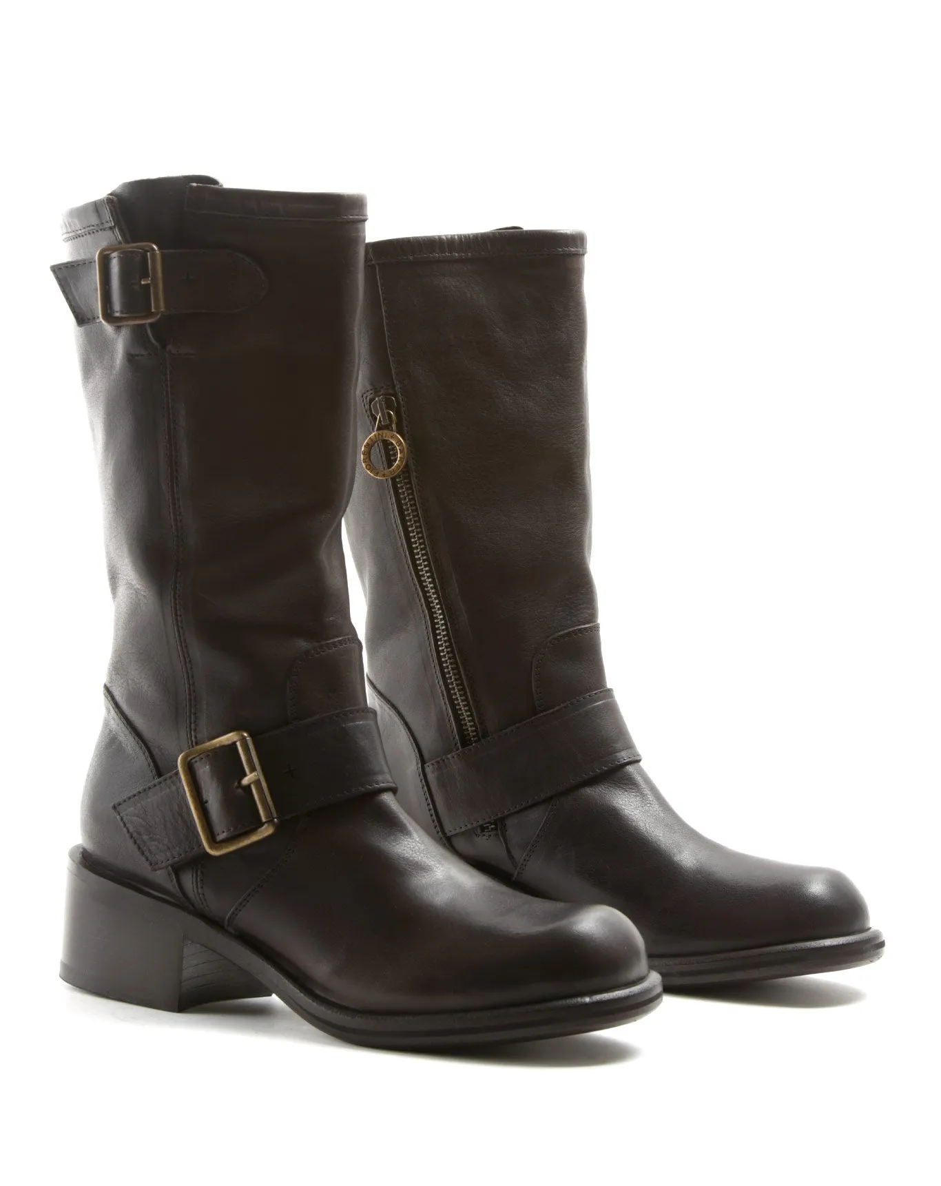 MIK Brown Leather Boots