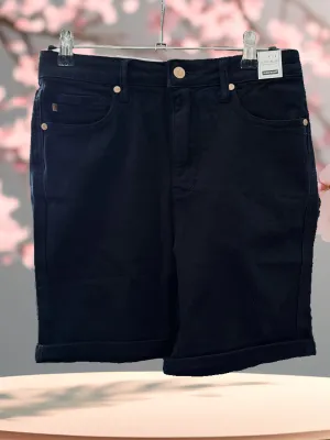 Navy Bermuda Short with Tummy Control by Judy Blue
