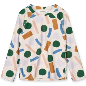 Noah Paint Stroke Long Sleeve Swim Top