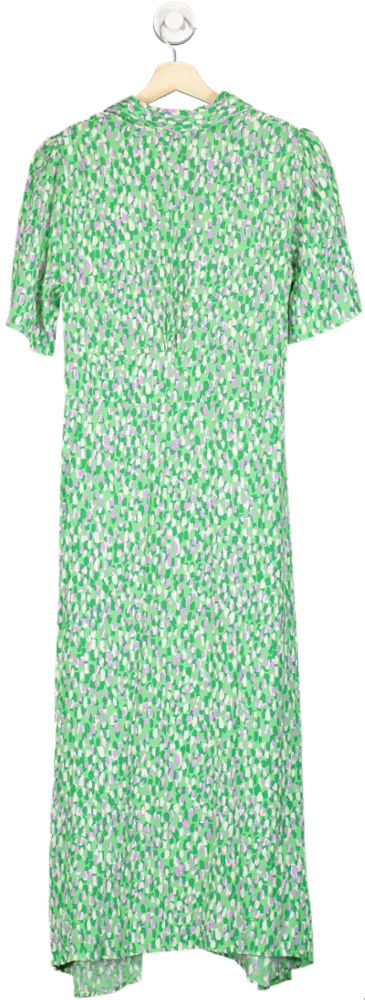 Nobody's Child Green Printed Midi Dress UK 10