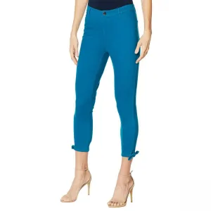 NWT Motto Womens Stretch Sateen 5-Pocket Tie-Hem Cropped Pant. 648938 12