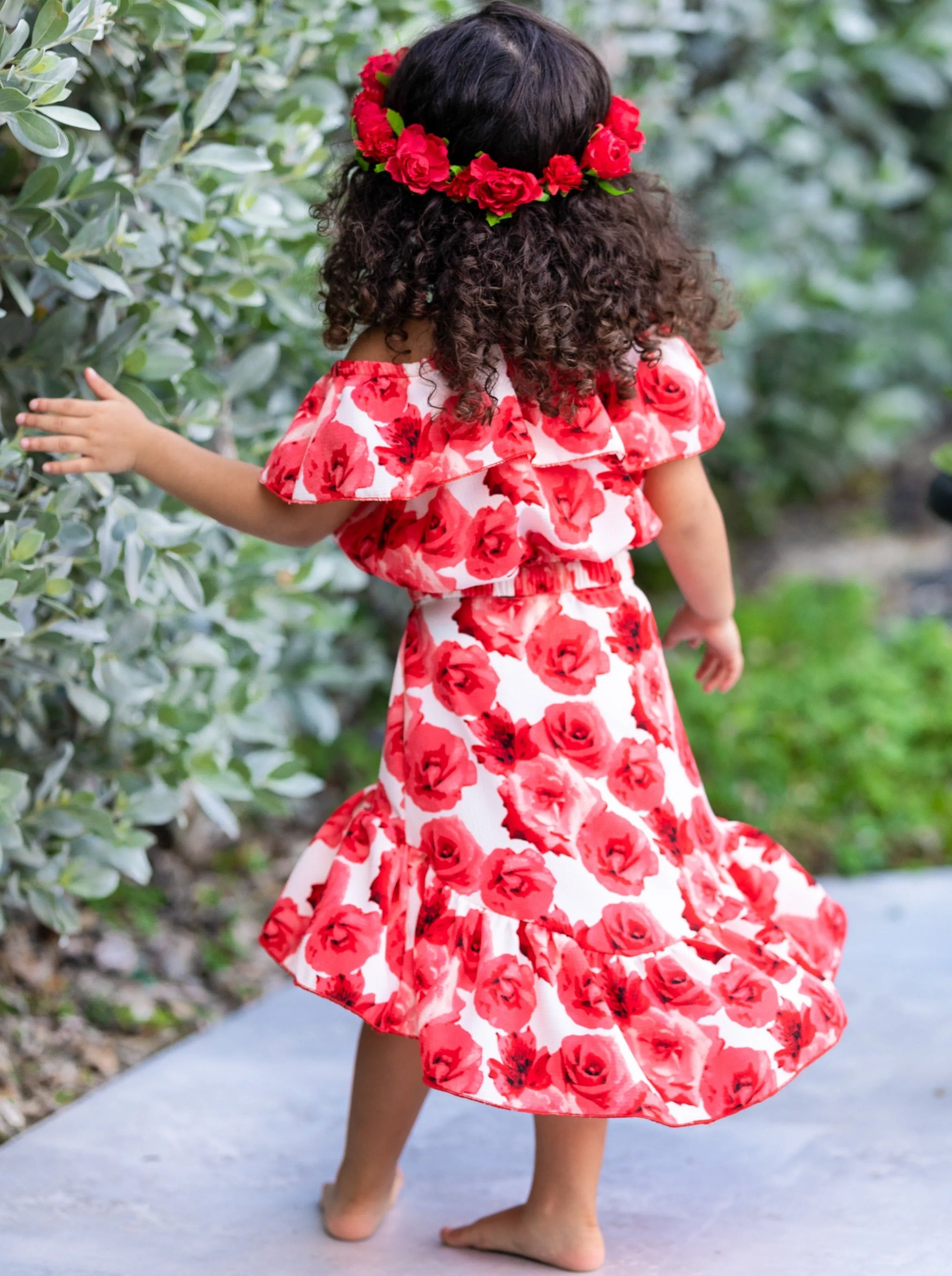 Ok Bloomer Ruffle Hi-Lo Skirt Set