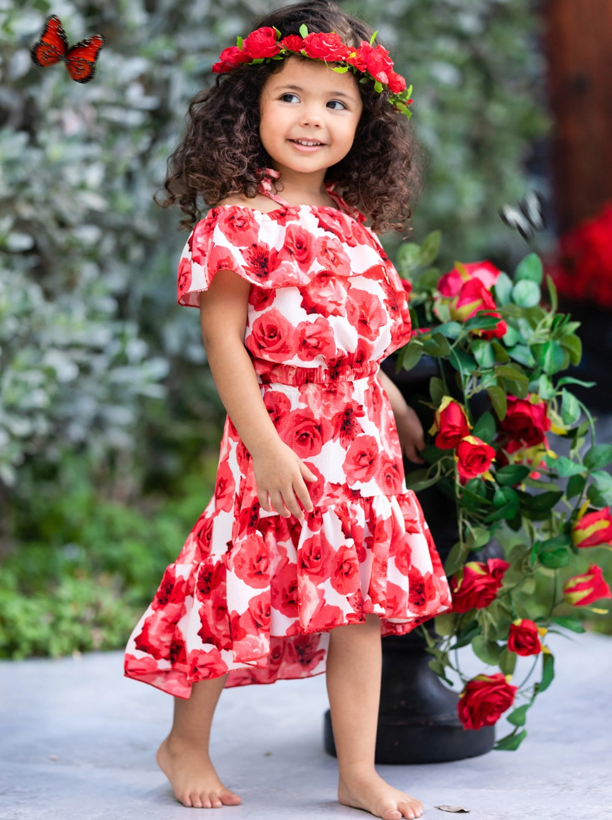 Ok Bloomer Ruffle Hi-Lo Skirt Set