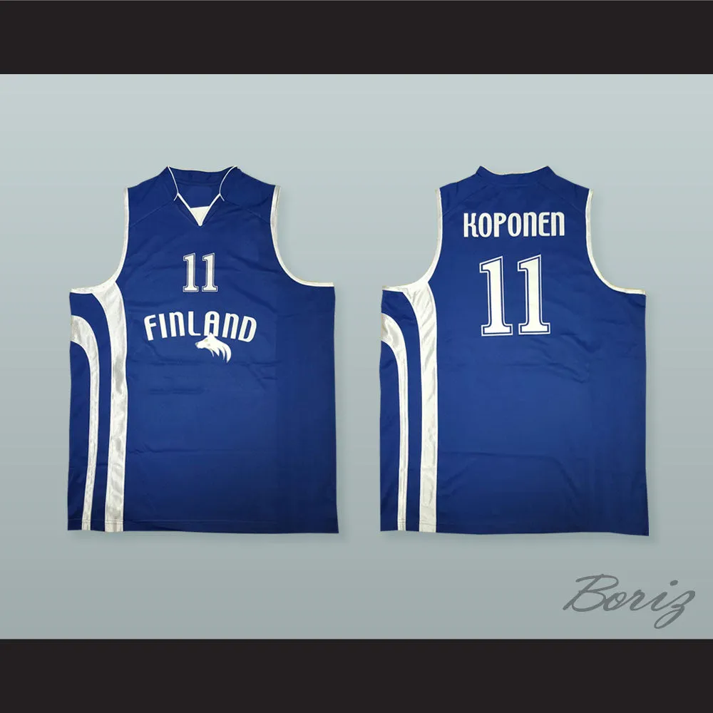 Petteri Koponen 11 Finland Basketball Jersey