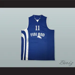 Petteri Koponen 11 Finland Basketball Jersey