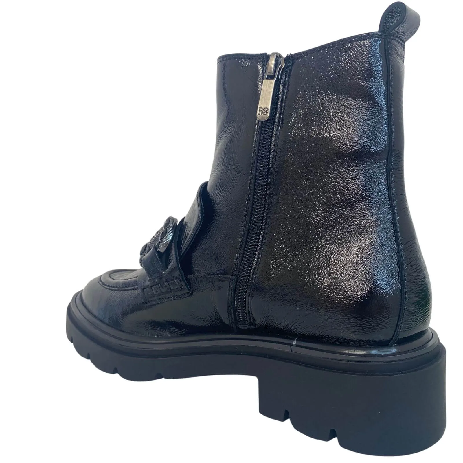 Regarde Le Ciel Ginevra Black Sparkle Chunky Boots