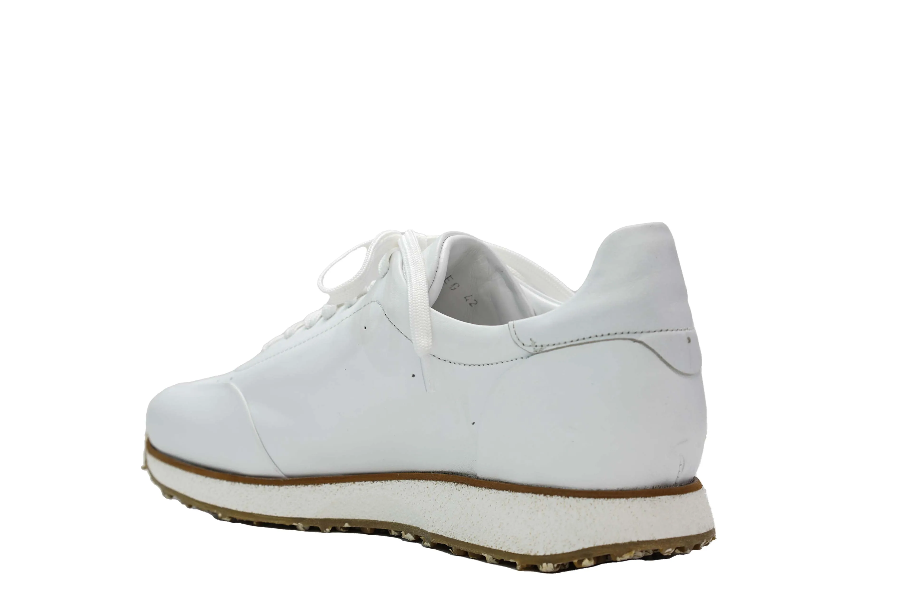 Roberto Serpentini Men's White Leather Sneaker MC3924