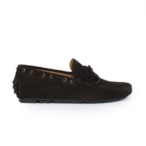 Rubber F.2 Suede Loafers - Dark Brown
