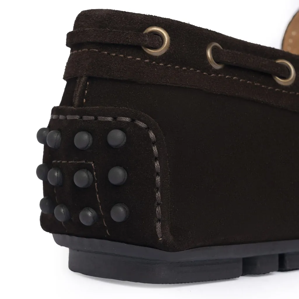 Rubber F.2 Suede Loafers - Dark Brown