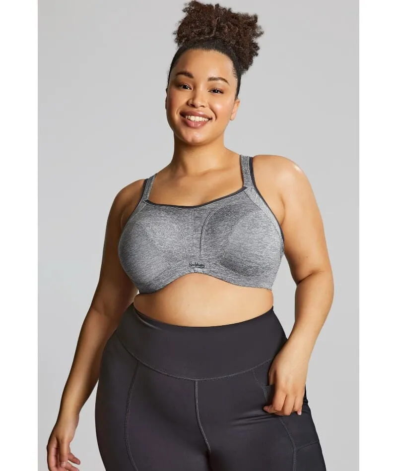 Sculptresse Activate Non Padded Underwired Sports Bra - Charcoal Marle