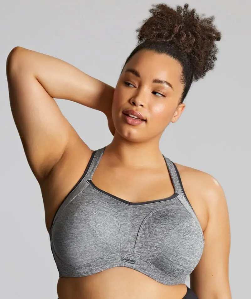 Sculptresse Activate Non Padded Underwired Sports Bra - Charcoal Marle