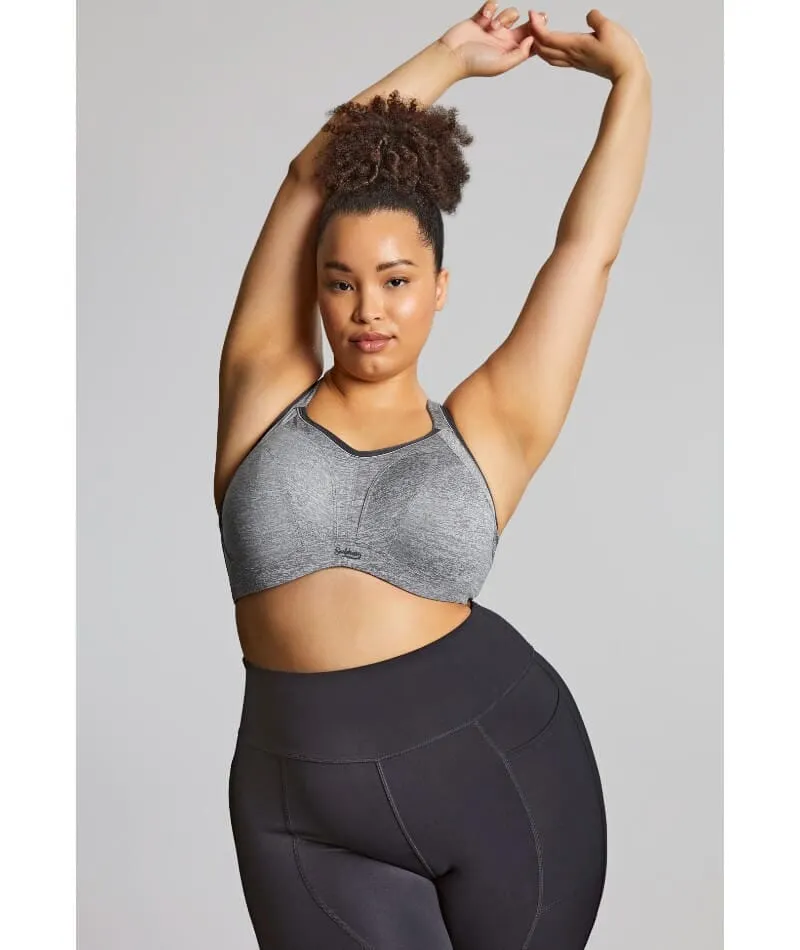 Sculptresse Activate Non Padded Underwired Sports Bra - Charcoal Marle