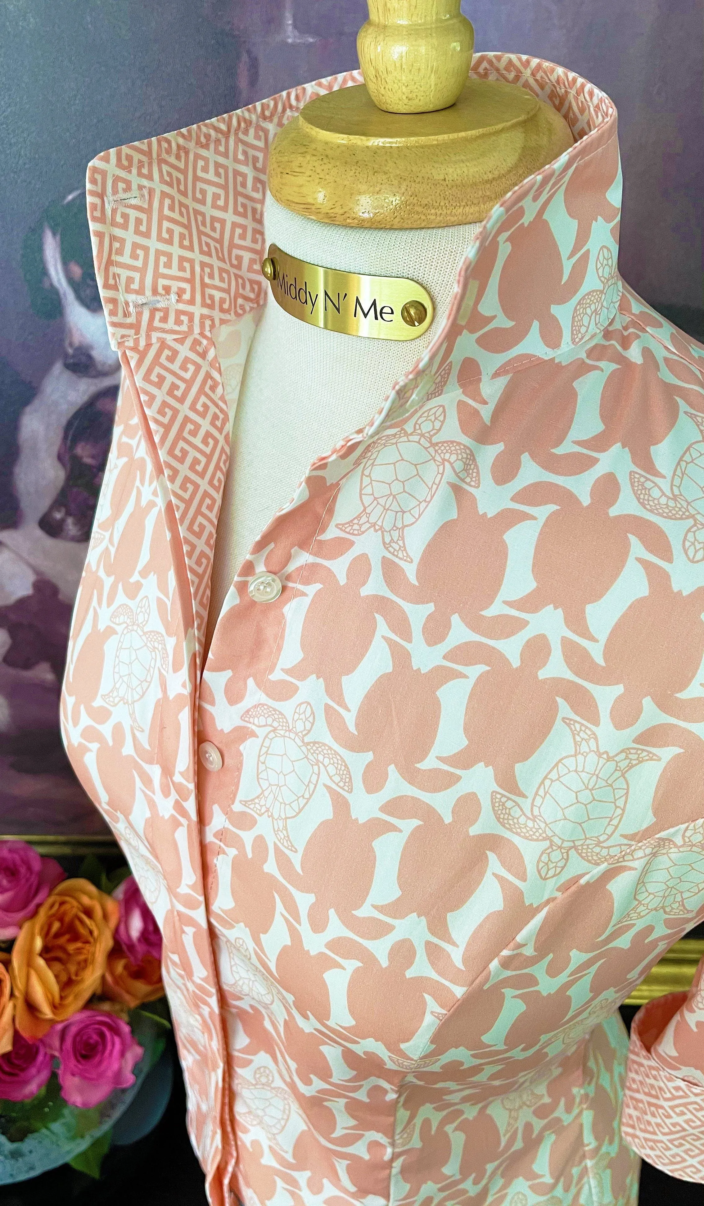 SEA ISLAND SHIRT IN JUST PEACHY