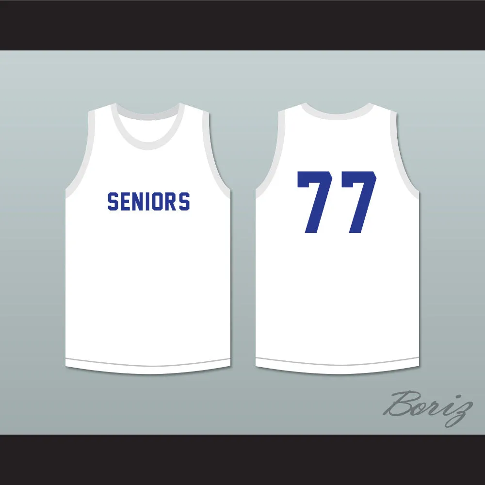 Seniors 77 White Basketball Jersey