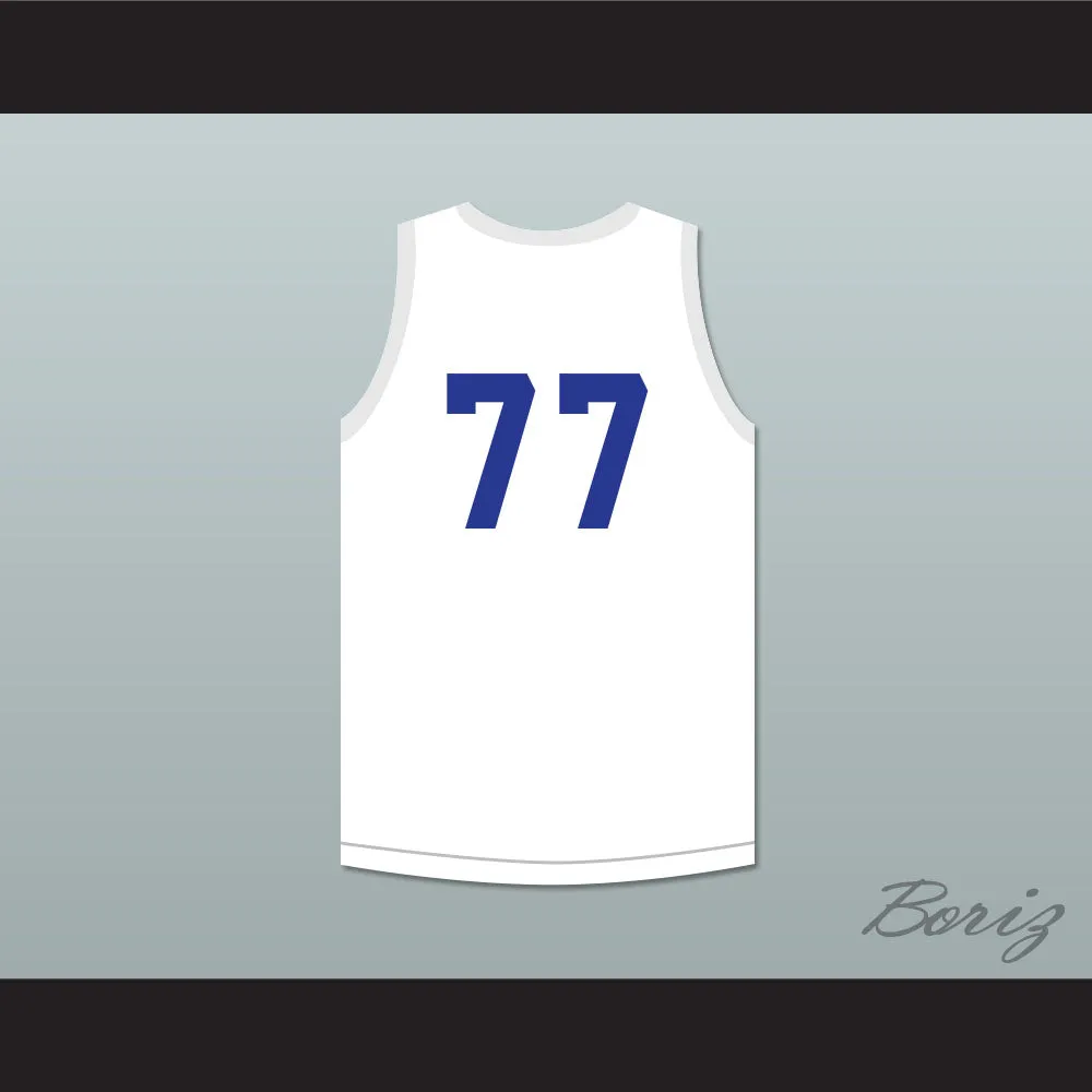 Seniors 77 White Basketball Jersey