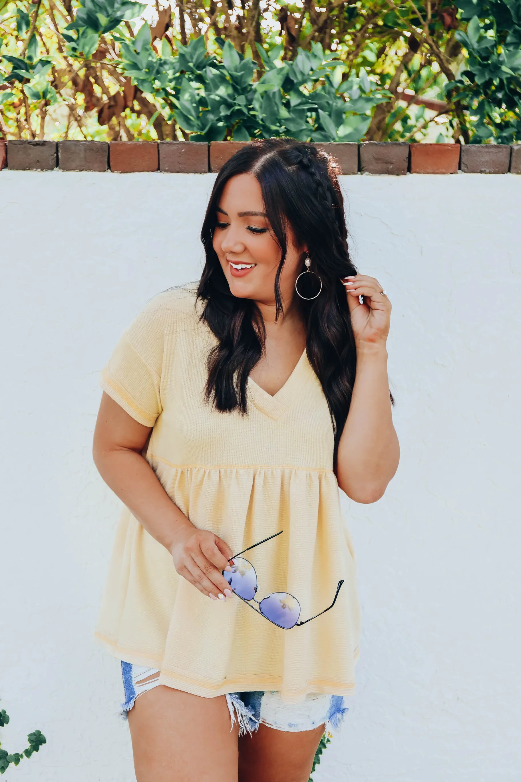 Simplicity Babydoll Top - Yellow