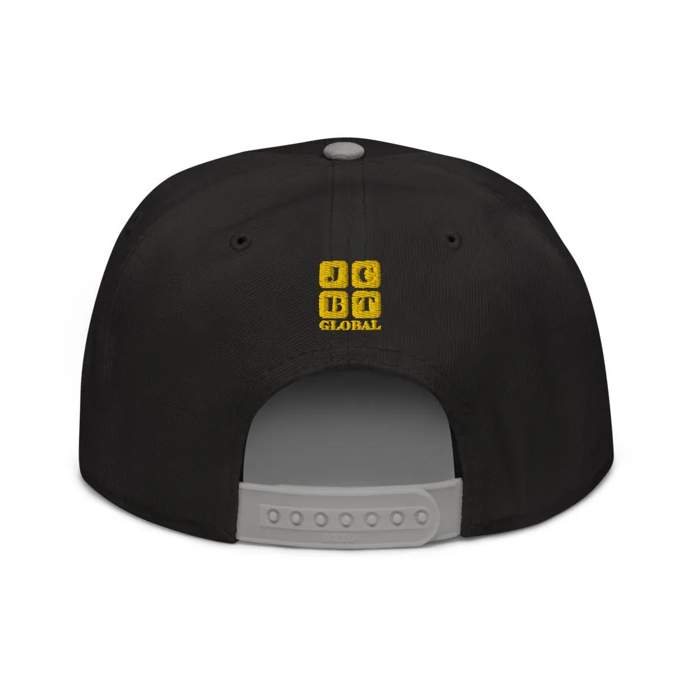 Snapback Hat "1051-0031 Born To Play Basketball (Yellow Logo)"