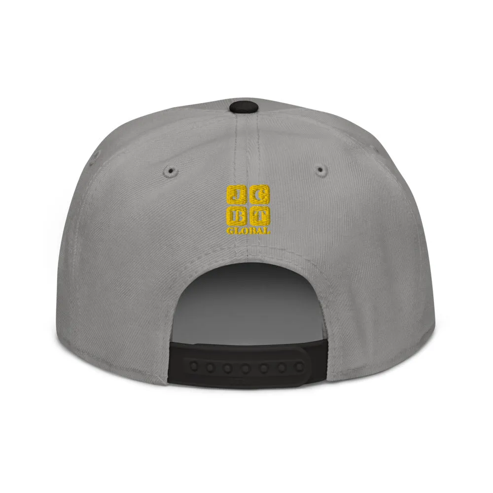 Snapback Hat "1051-0031 Born To Play Basketball (Yellow Logo)"