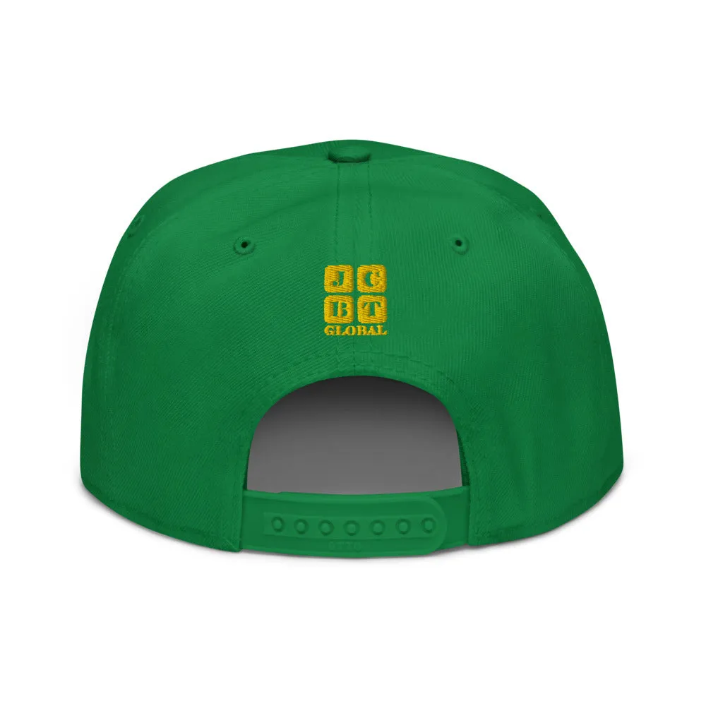 Snapback Hat "1051-0031 Born To Play Basketball (Yellow Logo)"