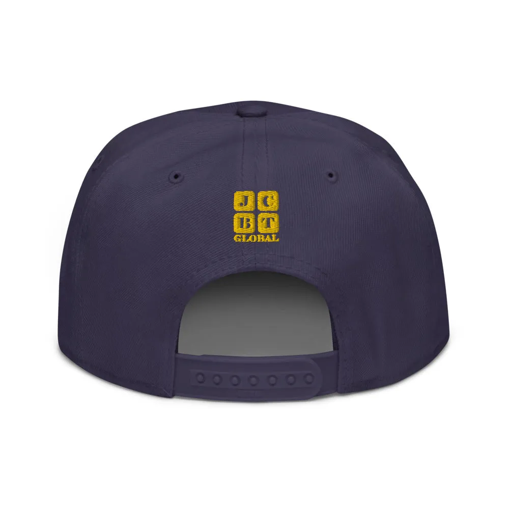 Snapback Hat "1051-0031 Born To Play Basketball (Yellow Logo)"