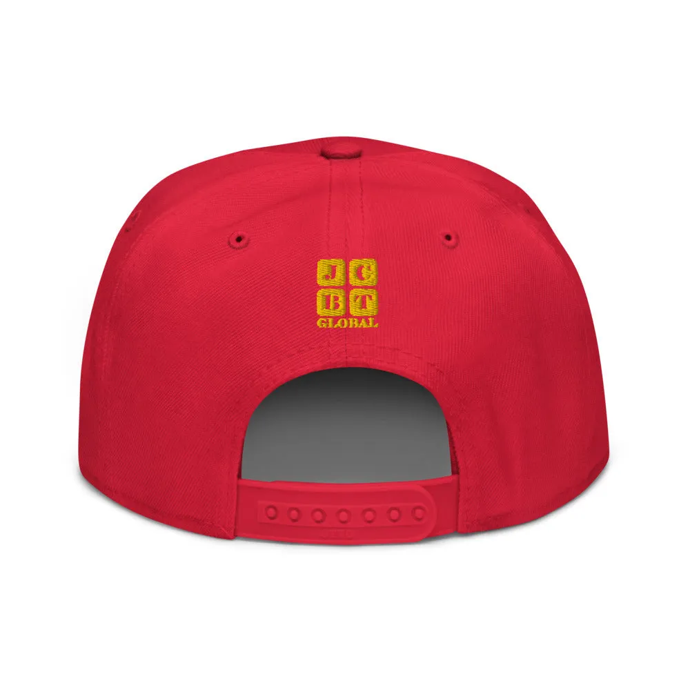 Snapback Hat "1051-0031 Born To Play Basketball (Yellow Logo)"