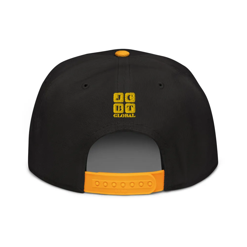 Snapback Hat "1051-0031 Born To Play Basketball (Yellow Logo)"
