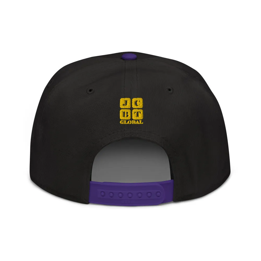 Snapback Hat "1051-0031 Born To Play Basketball (Yellow Logo)"
