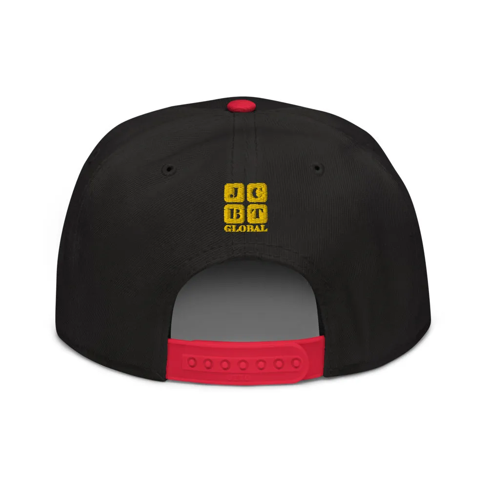 Snapback Hat "1051-0031 Born To Play Basketball (Yellow Logo)"