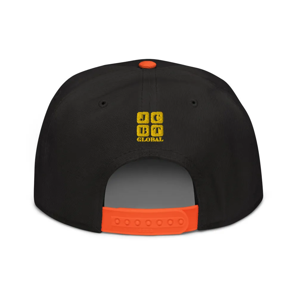 Snapback Hat "1051-0031 Born To Play Basketball (Yellow Logo)"