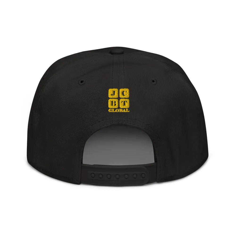 Snapback Hat "1051-0031 Born To Play Basketball (Yellow Logo)"