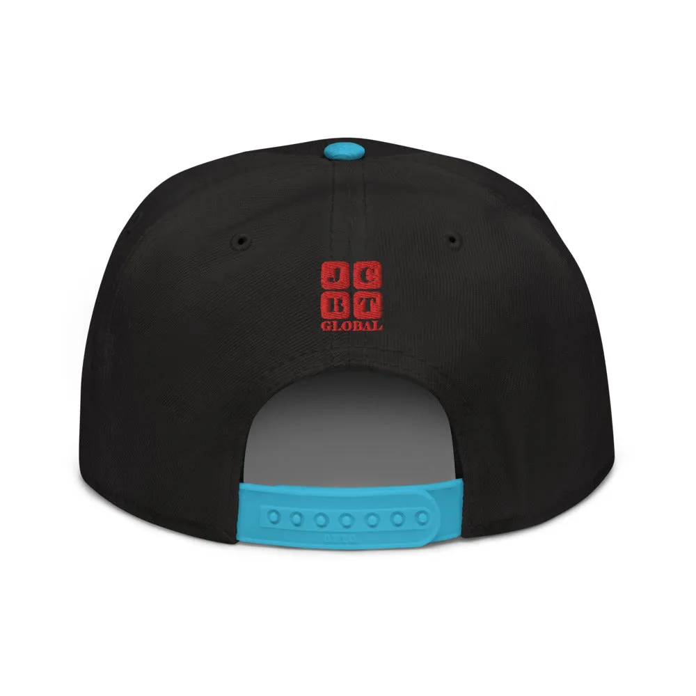 Snapback Hat "2051-0021 Born To Play Basketball (Red Logo)"