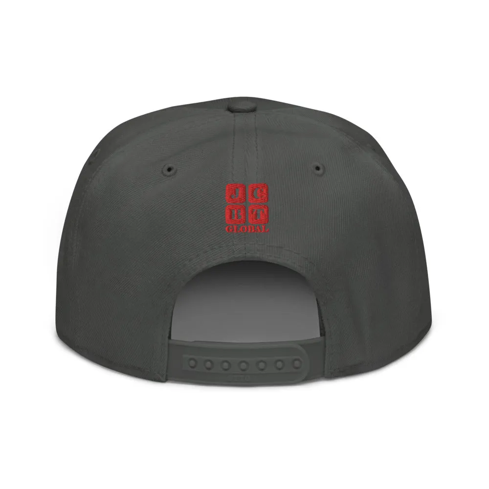 Snapback Hat "2051-0021 Born To Play Basketball (Red Logo)"