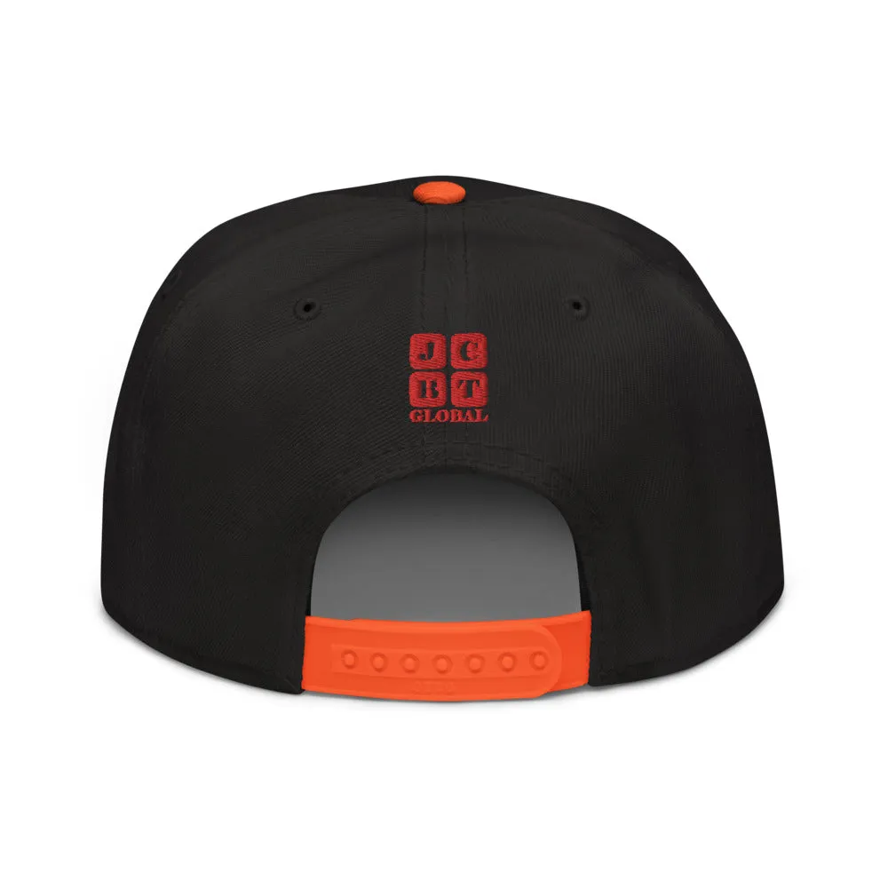 Snapback Hat "2051-0021 Born To Play Basketball (Red Logo)"