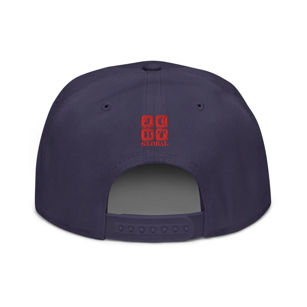 Snapback Hat "2051-0021 Born To Play Basketball (Red Logo)"