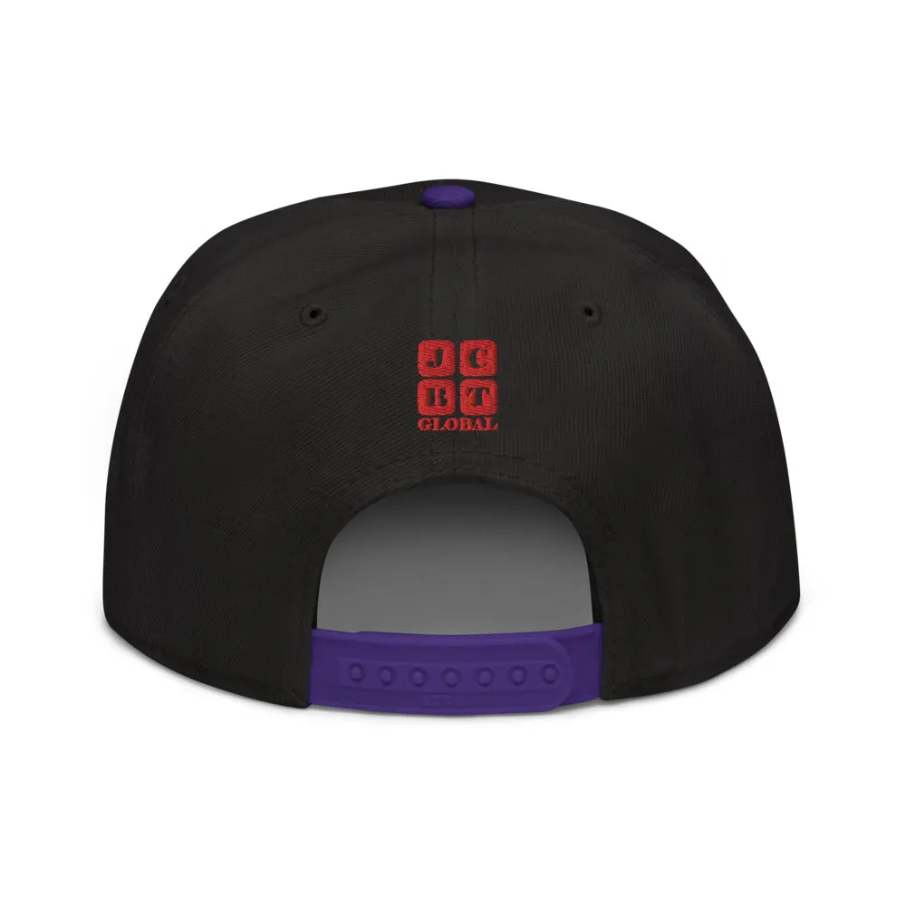 Snapback Hat "2051-0021 Born To Play Basketball (Red Logo)"