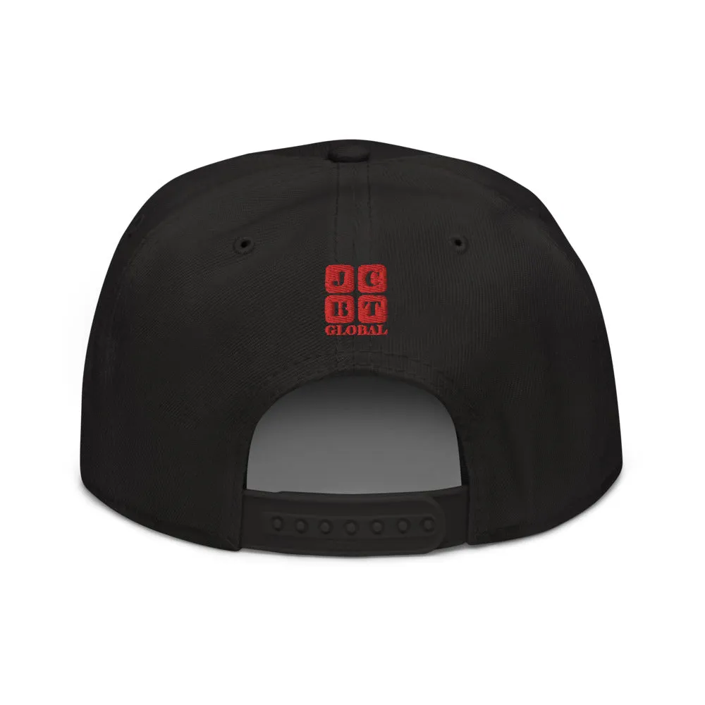 Snapback Hat "2051-0021 Born To Play Basketball (Red Logo)"