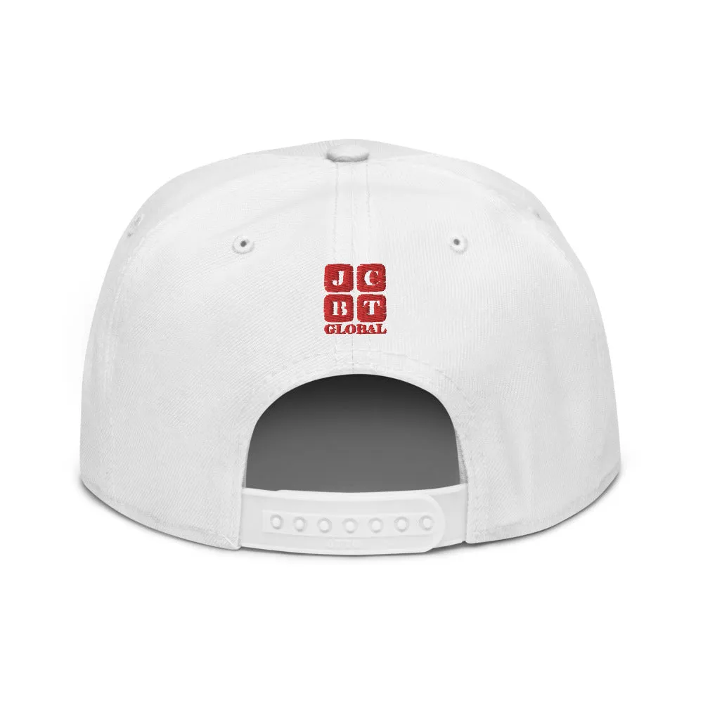 Snapback Hat "2051-0021 Born To Play Basketball (Red Logo)"