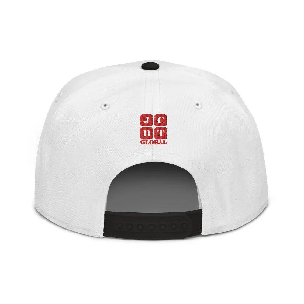 Snapback Hat "2051-0021 Born To Play Basketball (Red Logo)"