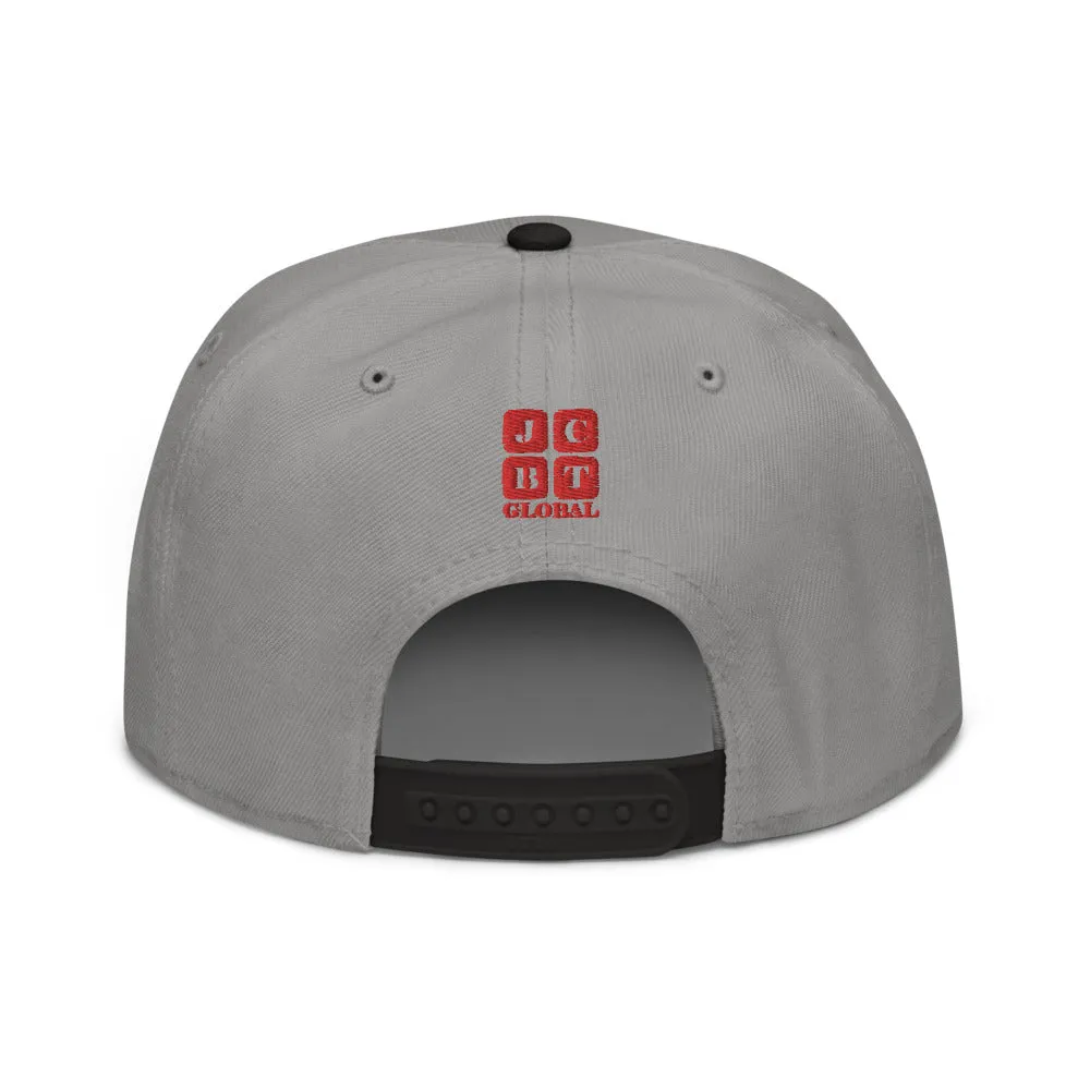 Snapback Hat "2051-0021 Born To Play Basketball (Red Logo)"