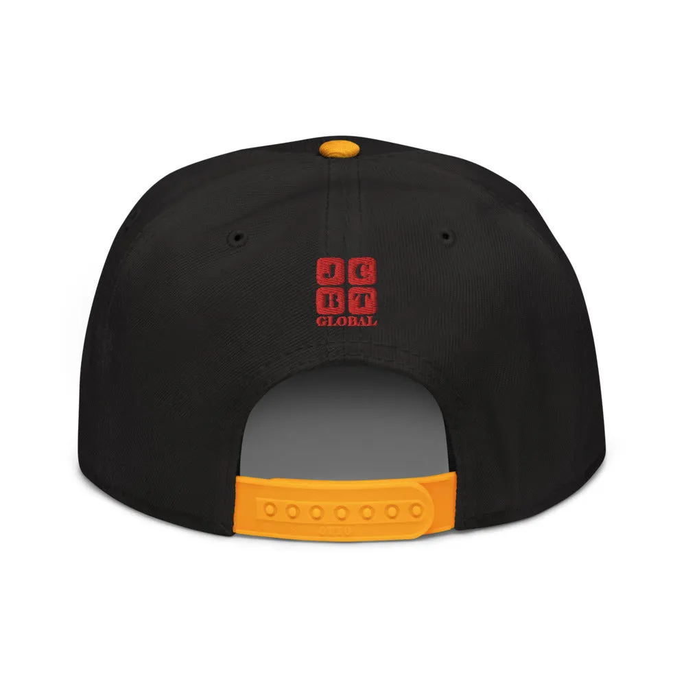 Snapback Hat "2051-0021 Born To Play Basketball (Red Logo)"
