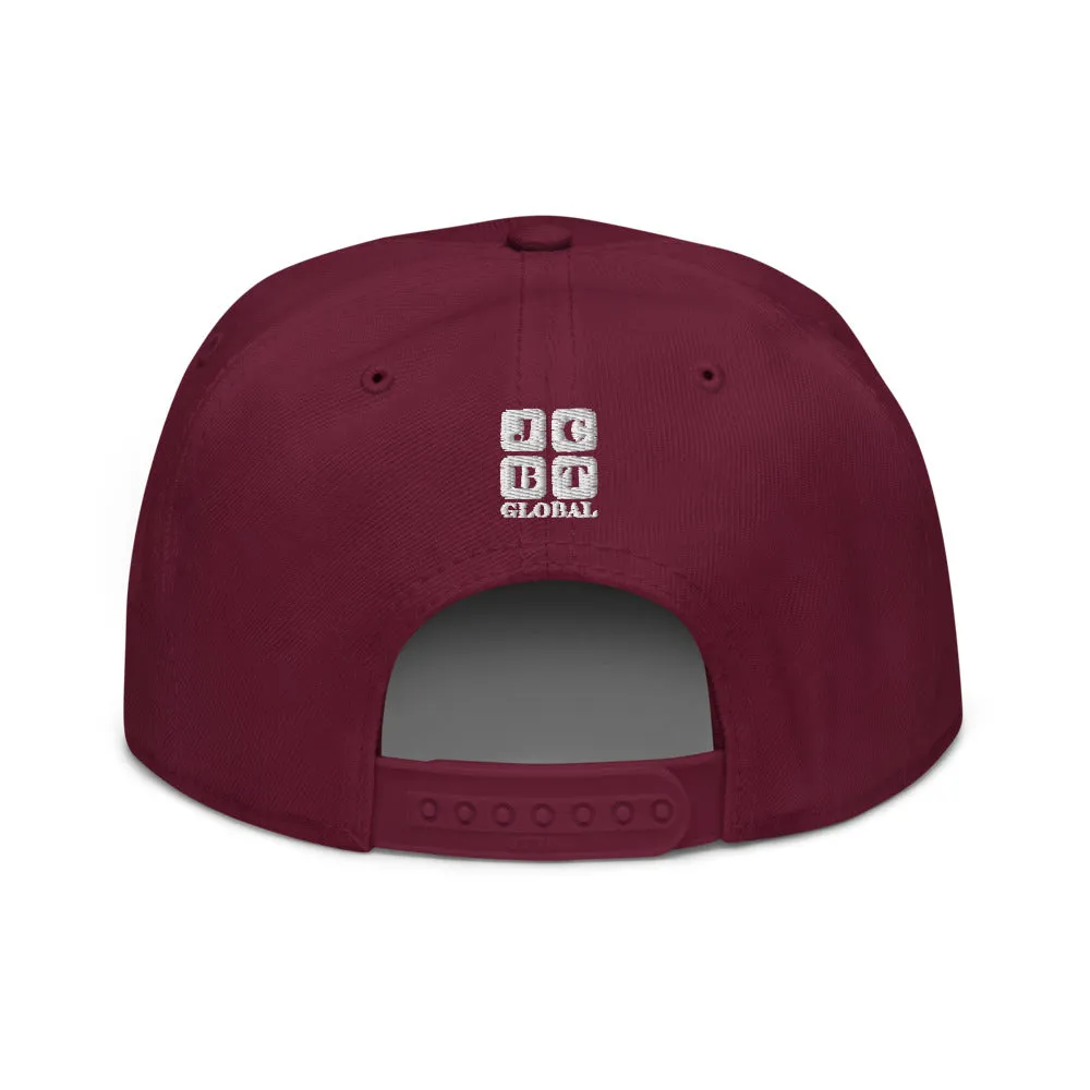 Snapback Hat "2051-0021 Born To Play Basketball (White Logo)"