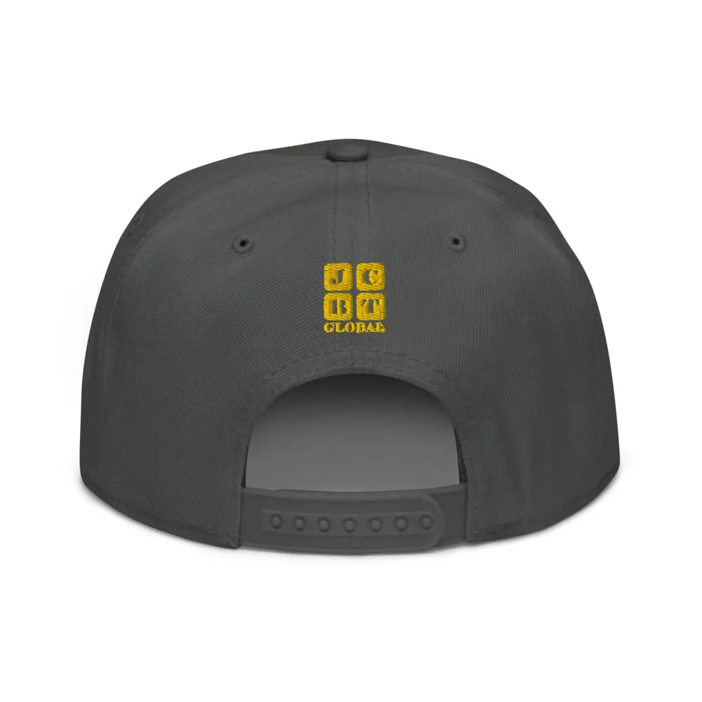 Snapback Hat "2051-0021 Born To Play Basketball (Yellow Logo)"
