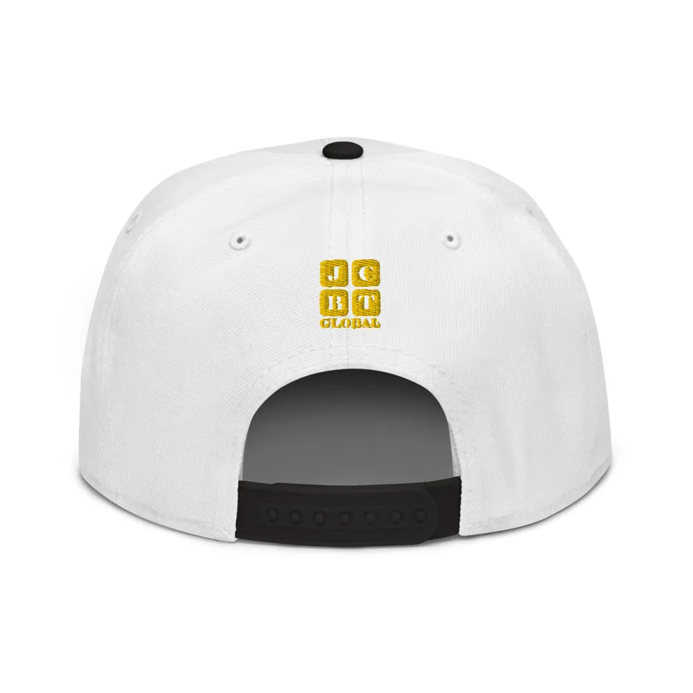 Snapback Hat "2051-0021 Born To Play Basketball (Yellow Logo)"