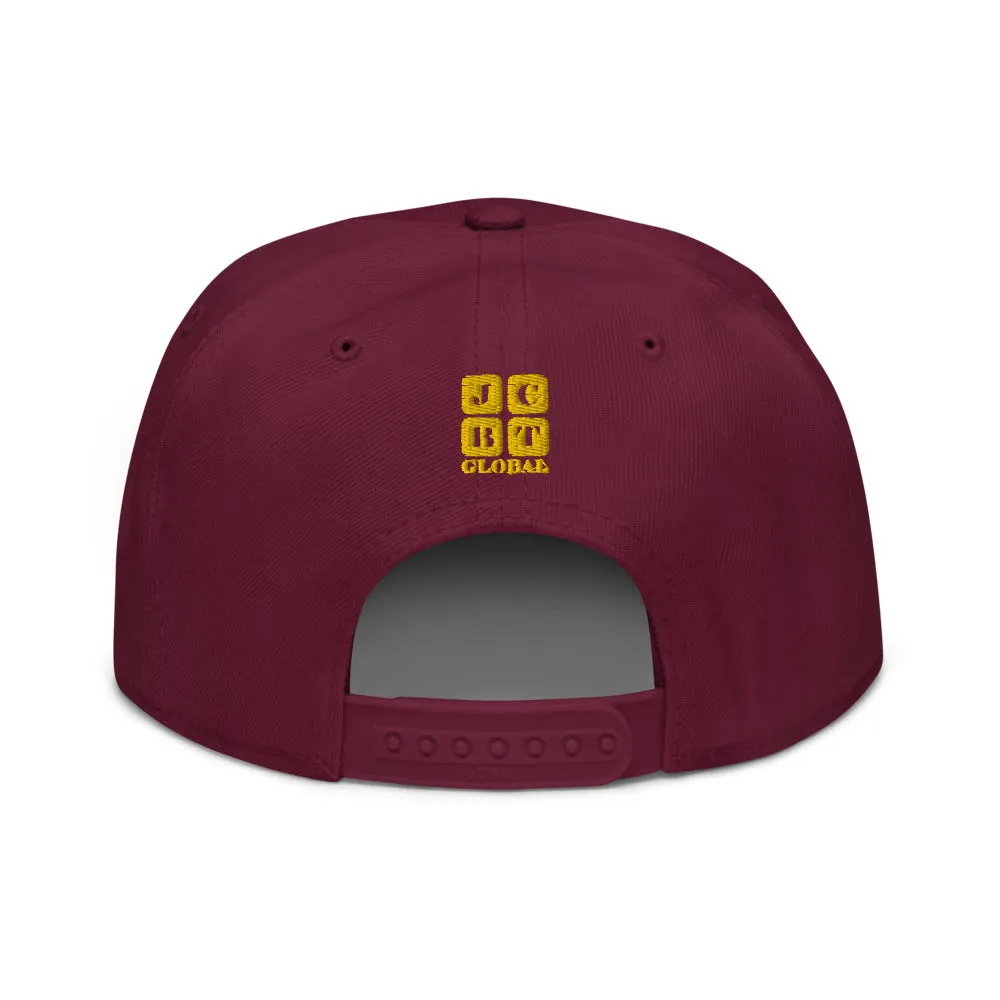 Snapback Hat "2051-0021 Born To Play Basketball (Yellow Logo)"