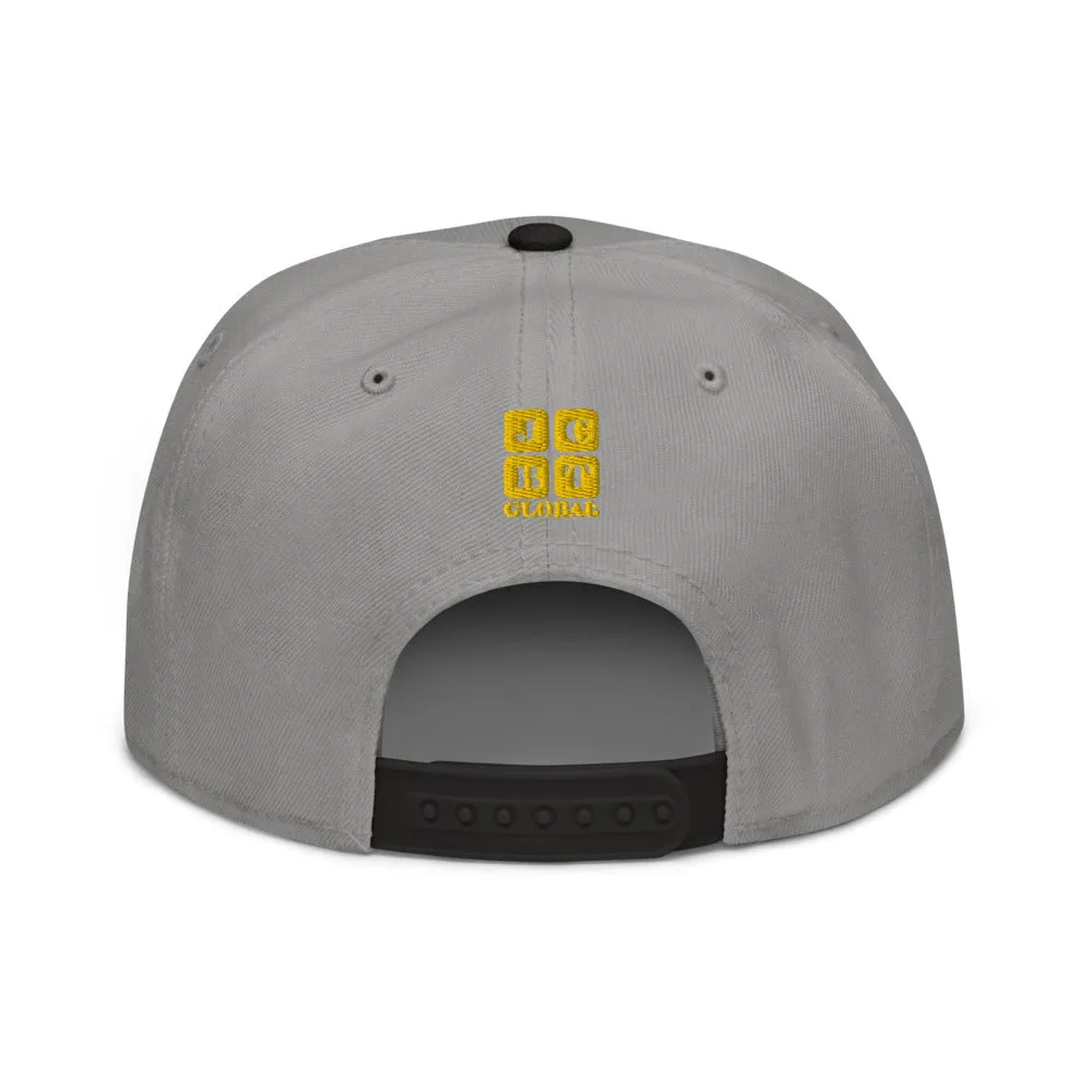 Snapback Hat "2051-0021 Born To Play Basketball (Yellow Logo)"